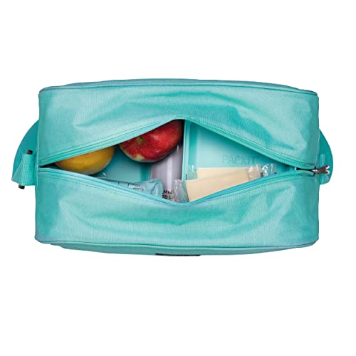 PackIt Freezable Zuma Can Cooler, Built with EcoFreeze Technology, Collapsible, Reusable, Zip Closure with Adjustable Shoulder Strap, Fits 15, 12 Oz Cans - color: Soft Mint