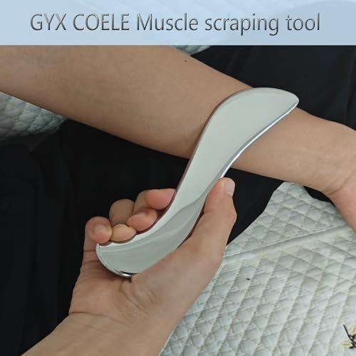 Muscle Scraper Tool Set, Stainless Steel IASTM Kit for Fascia Release, Scar Tissue Massage, Scraping Tool Physical Therapy(3 pcs) - style: GYX COELE-3 set B