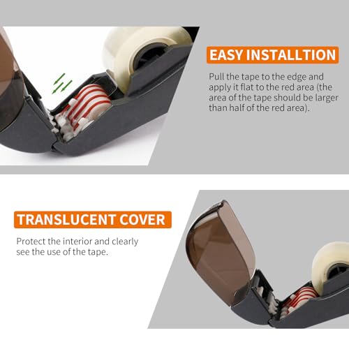 Eagle Automatic Tape Dispenser, Handheld & Portable Design, Office Tape Gun, One-Handed Operation with Safety Blade for Office, Home, DIY or Packaging (Includes 2 Free Tapes) (Gray) - color: Gray