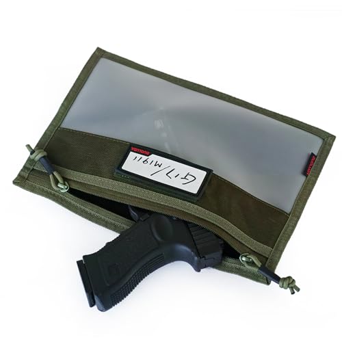 3-Pack Handgun Case,Small Soft Pistol Rug Case Tactical Handgun Storage Pouch with for Hunting Shooting Range Sports 4 of ID Patches Included (Small Green) - color: Small Green