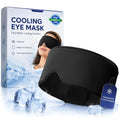 Cooling Gel Eye Mask for Puffy Eyes, Migraine & Headache Relief, Full Eye-Area Cold Compress for Eyes & Temples, FSA Eligible HSA Reusable Eye Ice Pack for Swelling & Post-Surgery Recovery - color: Black