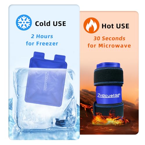 ZNÖCUETÖD Enhanced Knee Ice Pack Wrap for Pain Relief, Large Gel Ice Pack for Knee Leg Injuries Reusable with Cold Compression for Tendonitis, Arthritis, Swelling, Bruises, Surgery Recovery - color: Blue