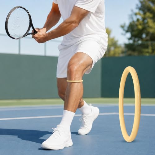 2 Pack Patellar Tendon Strap Lightweight Soft Knee Stabilizer with Silicone Pad for Running Basketball Tennis Football - color: khaki