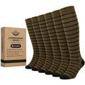 Diamond Star 6 Pairs Compression Socks for Men & Women, Knee High Socks - color: 6 Pairs (Coffee/Black)