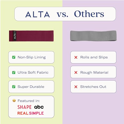 ALTA Booty Bands for Women, Non-Slip Fabric Resistance Bands for Working - color: Dawn