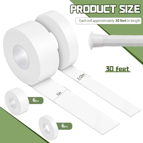 Gemscream 30 ft Lacrosse Stick Tape 1 Inch 1/2 Inch - color: White