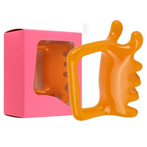 Upgraded Resin Gua Sha Massager Tool - Ergonomic Handheld Body Sculpting - color: Yellow-01