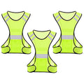 TCCFCCT Reflective Running Vest, High Visibility Running Gear with Large Pocket - color: 3 Pack Mesh Yellow