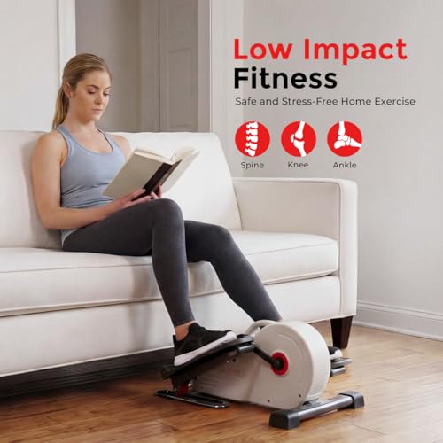 Sunny Health & Fitness Under Desk Pedal Elliptical Machine Leg Exerciser - color: White