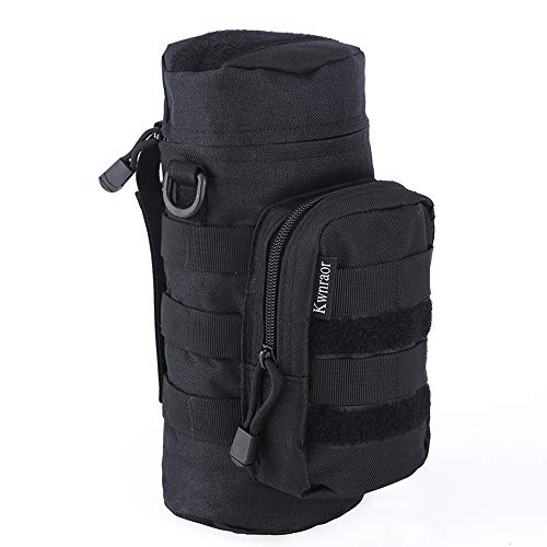 Molle Water Bottle Holder, Tactical Water Bottle Pouch - color: Black