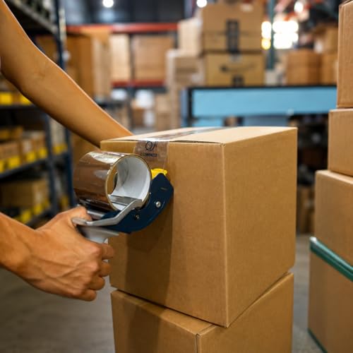 WOD SNC-389 3" Mousetrap Low Noise Carton Sealing Packaging Tape Silent Gun Dispenser with Safety Blade Cover - Ideal for Noise Sensitive Environments: Fits Up to 3 in. Wide (Holds 3 in. Core) - size: For 3 Inch Tape