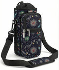 AUPET Water Bottle Sling Bag Sleeve Holder Carrier 25/32/40/64 oz,Insulated Crossbody Water Bottle Case Cover with Strap and Pockets for Men/Women Walking Hiking - color: Mystical Cosmic, size: 32oz