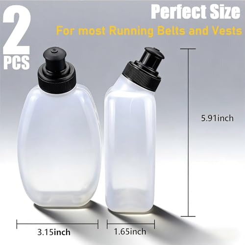 HECHZSO 2x10oz BPA-Free Water Bottles for the Running Hydration Belt, Fuel Belts Replacement Bottle Set for Marathon Walking Hiking Cycling Trail Skiing（2 Pack） - color: 2x10 oz Water Bottles