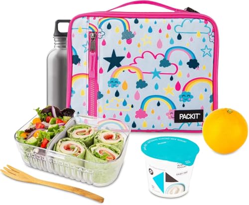 PackIt Freezable Classic Lunch Box, Rainbow Sky - color: Rainbow Sky