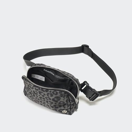 Pander Crossbody Belt Bag for Women and Men, Travel and Everyday Use - color: Grey Leopard