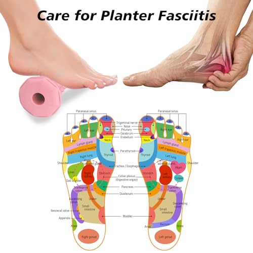 Pink Foot Massager Roller Set for Plantar Fasciitis, Arch&Heel Pain Relief - color: Pink Combination
