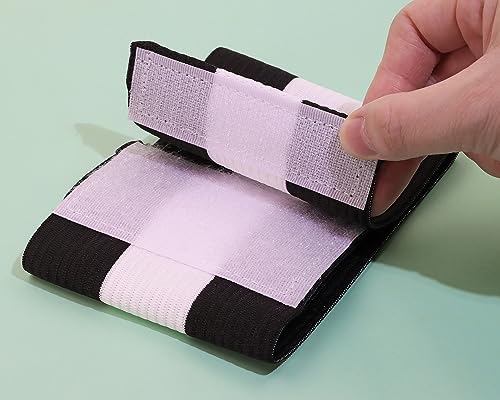 ONLYKXY Captain Armbands 9x30CM/3.54x11.81inch Adjustable Leader Armband for Soccer Basketball Volleyball School Team Competition Coach Players Wrist Arm Bands (Black+White, 1)