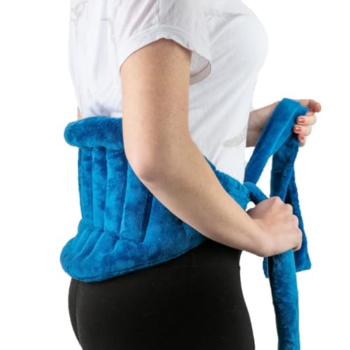 Microwavable Heating Pad with Straps, Extra Large, Blue, Hot/Cold Therapy - color: Blue, size: Extra Large