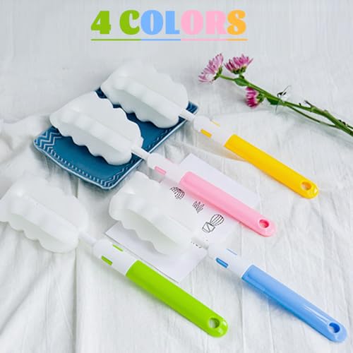 Bottle Brush 8PCS Sponge Cup Brush Set Cup Scrubber Brush Portable Long Handle Water Bottle Cleaner Brush for Baby Bottles Vacuum Flasks Mugs Glasswares (8PCS)