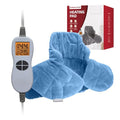 Ambershine 19''x24'' Weighted Neck & Shoulder Heating Pad, 2.5lbs with 12 Temperature Settings& 4 Auto-Off Timers, Pain Relief for Neck/Shoulder/Back(Light Blue) - color: 01-light Blue
