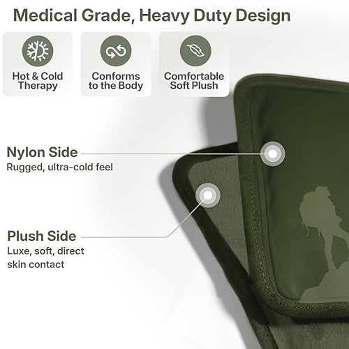 Flexible Hot and Cold Gel Pack Medium 8" x 12", 2 Pack - size: Medium (2 pack), style: Green