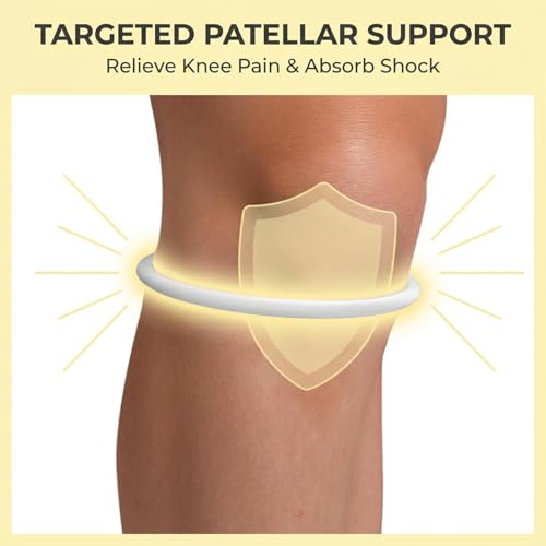 cobee 6Pcs Patella Band, Patellar Tendon Support Strap, Basketball Knee Bands Basketballs Accessories, Elastic Patella Knee Brace for Men Women Running Basketball Sports Soccer Hiking Jumpers (Black)