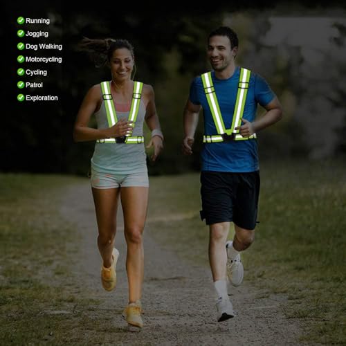 Reflective Vest Running Gear, 2-10Pack High Visible Safety VES - color: Green+Pink