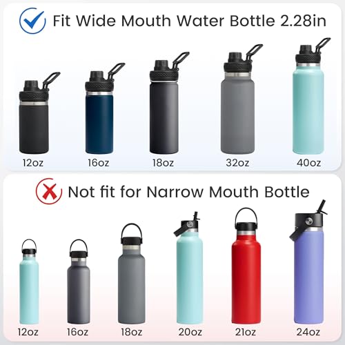 Spout Lid Replacement for Hydro Flask Wide Mouth 12, 16, 18, 32, 40, 64 OZ, Chug Lid for Thermoflask with Handle, Replacement Lid for Wide Mouth Water Bottle 2.28in - color: Spout Lid-C