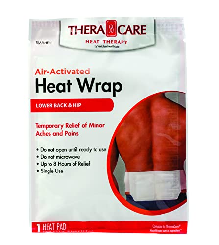 Thera|Care Air-Activated Heat Wrap | Lower Back & Hip| 2-Treatments |Deep, Penetrating Pain Relief (Pack of 2) - size: One Size (Pack of 2)