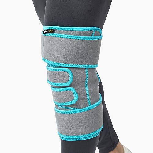 BraceUP Knee Ice Pack Wrap - Hot Cold Ice Pack for Knee, Reusable Gel Brace for Knee Pain Relief, Torn Meniscus Tear Brace, Sport Injury, and Replacement Surgery
