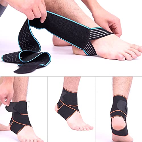 Candy Li Ankle Support,Adjustable Ankle Brace Breathable Nylon Material Super Elastic and Comfortable,1 Size Fits all,Suitable for Sports (Green1)