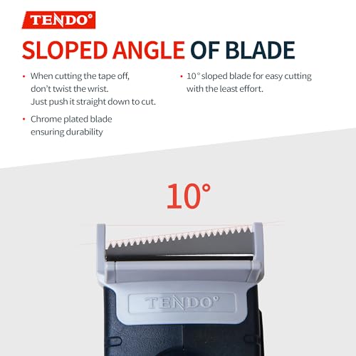 TENDO° SY-223 Tape Label Dispenser: Ergonomic, Economic, Environmental Solution with 10° Sloped Blades, Compatible with 1.77-2'' Tapes
