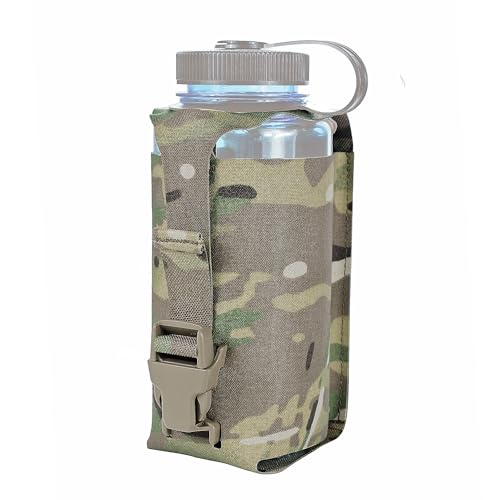 Water Bottle Pouch Molle, Tactical Canteen Pouch for 32oz Nalgene Bottle - color: MC