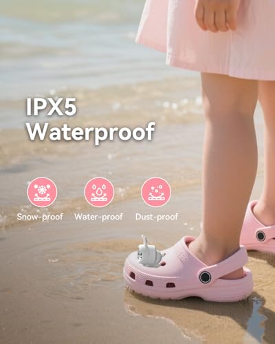 Rechargeable Shoe Charm Lights, 2PCS Cute Bunny Shoe Lights for Croc Style Shoes, IPX5 Charm Accessories with 3 Lighting Modes, Headlights for Camping Dog Walking for Kids