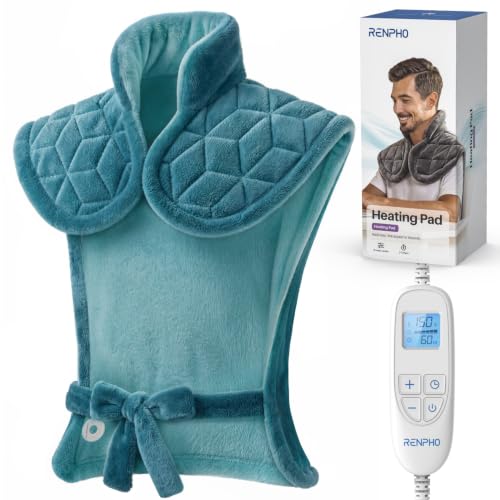 RENPHO Weighted Heating Pad for Neck, Shoulders & Back, Christmas Gift - color: A-blue