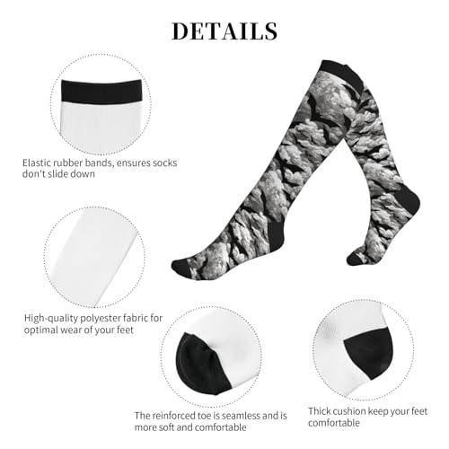 Compression Socks Knee High Circulation Support Socks For Women Men Athletic Running Work Hiking Cycling Travel - color: Bat