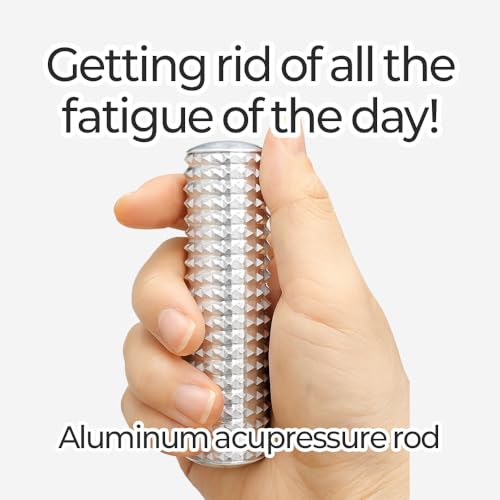 Aluminum Acupressure Stick – Solid Metal Handheld Massage Tool with Firm, Targeted Pressure Feel (Silver) Handheld Desk Massage Tool, Firm Pressure Feel for Hands-On Relaxation