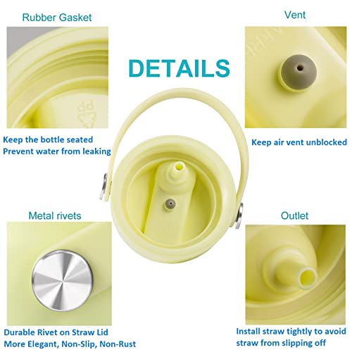 Hydro Flask Wide Mouth Straw Lid, Replacement Cap for 12-40 oz, Pineapple - color: Pineapple