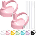 Straw lid for Hydroflask Wide Mouth Water bottle,Flex Straw Lid compatible with Hydro Flask 12 16 18 20 32 40 64 oz,Sports Straw Cap Flip Top Lid Water Bottle Lid Accessories… - color: Pink 2
