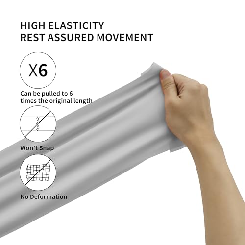 PROIRON Latex Resistance Bands Set 2-in-1, 6.6FT/4.9FT, for Pilates, Rehab - color: Gray/4.9FT+2FT/Heavy