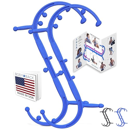 Body Back Buddy Elite Back Massager & Neck Massager for Pain Relief, Blue - color: Blue, size: Elite Bundle