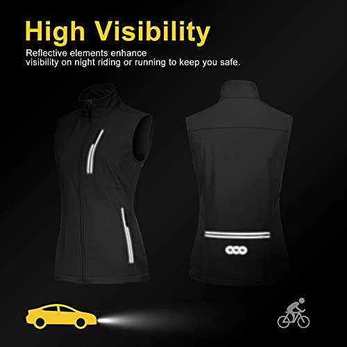 33,000ft Women's Lightweight Running Vest with 6 Pockets for Travel Golf - color: Black-1, size: X-Large
