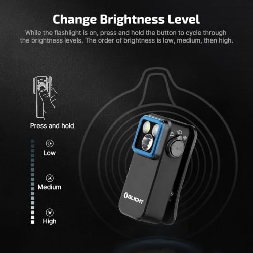 OLIGHT Oclip Pro Rechargeable EDC Clip-on Flashlight, Black - color: Black
