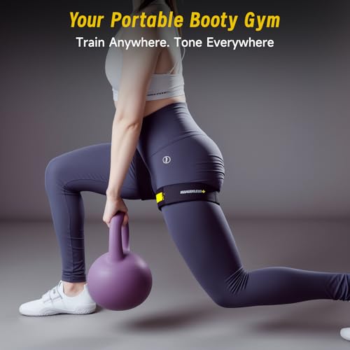 MANUEKLEAR Blood Flow Restriction Bands for Women Butt Lift - color: Black-Yellow