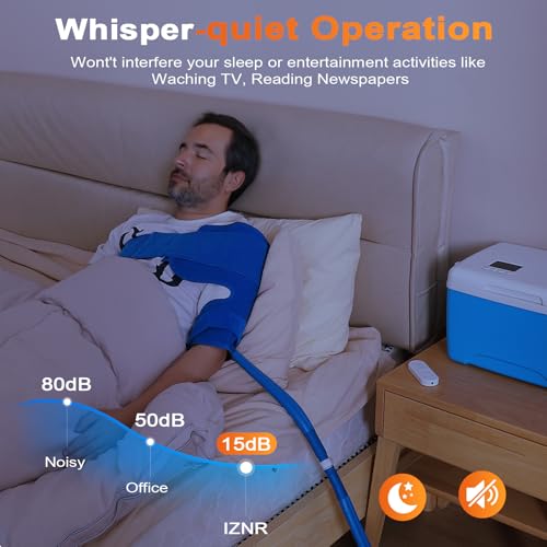 Ice Machine for Knee After Surgery | Wireless Remote & Power-Saving Mode & Adjustable Timer & LED Screen, Joint Ankle Elbow Replacement Cold Therapy Compression Pad, Cryotherapy Pain Relief