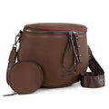 Montana West Crossbody Bag for Women, Vegan Leather Bum Bag with Coin Purse - color: Coffee