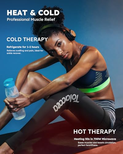 Full Leg Ice Pack Wrap, 360° Entire Leg Gel Cold Therapy Sleeve with Strap - size: universal
