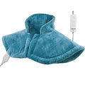Weighted Heating Pad for Neck and Shoulders Pain Relief, 2lb Electric Heating Pad with Auto- Off - 20'' x 25'', Blue