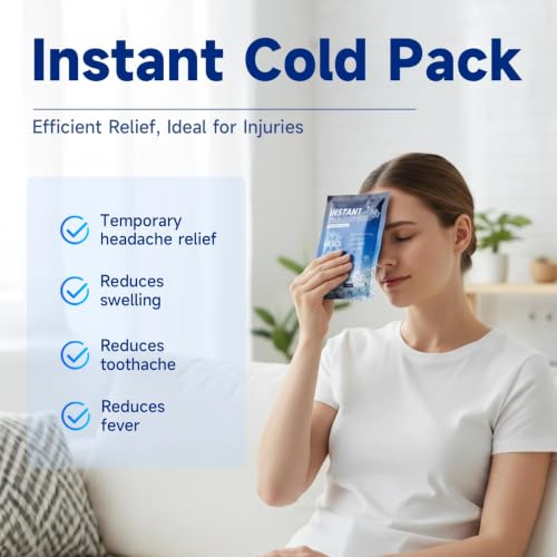 Instant Ice Pack Cold Compress, Pain Relief, Cold Compress 4.4 x 6