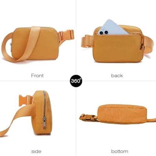 Tapp Collections Unisex Mini Crossbody Belt Bag with Adjustable Strap Small Waist Pouch for Workout Running Traveling Hiking - Bronze, 8’’ x 2’’ x 5’’ - color: Bronze